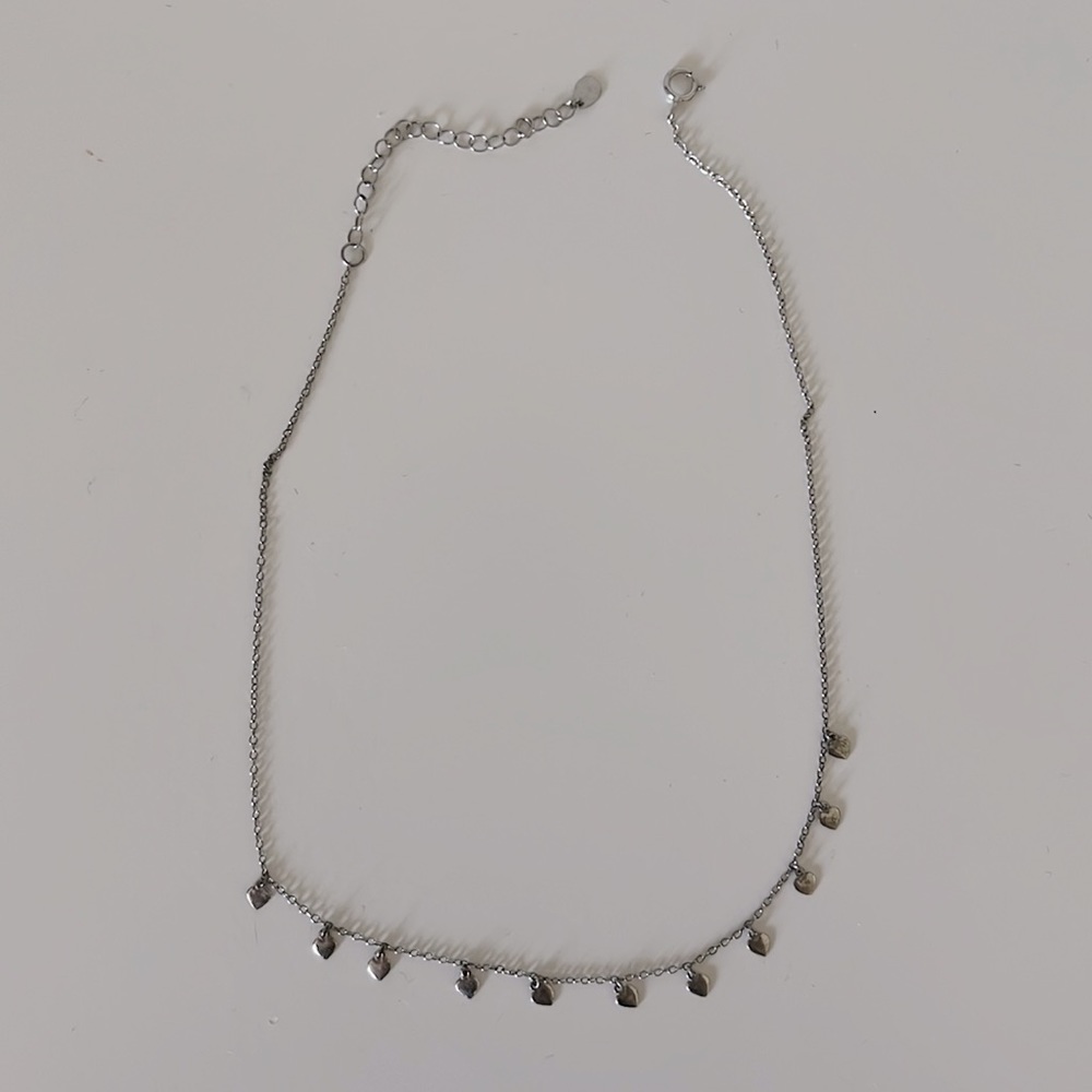 Small Hearts Silver Choker